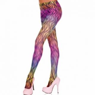 Luxury Divas Opaque Rainbow Colored Swirl Print Pantyhose Tights at  Womens Clothing store