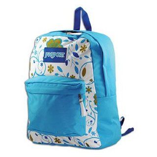 Jansport Superbreak Pack ( Calypso Blue/Tree Flower ) : Outdoor Backpacks : Sports & Outdoors