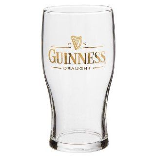 Guinness Draught Pub Beer Glasses Set of 2: Kitchen & Dining