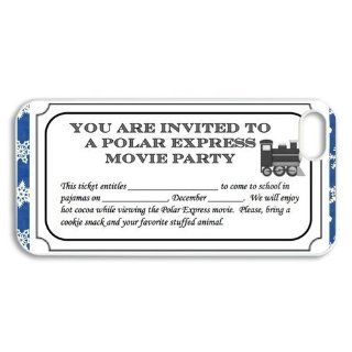 Ticket to A Polar Express Movie Party iPhone 5 Case Hard Protective Back Case Cell Phones & Accessories