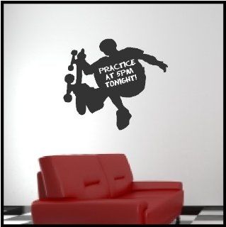 Chalkboard Vinyl Skateboard Boy Wall Decal Sticker Removable and Repositionable Wall Art   Wall Decor Stickers