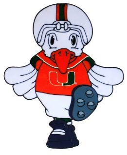 Miami Hurricanes Mascot Window Cling : Sports Fan Decals : Sports & Outdoors