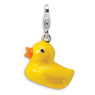 Amore La Vita™ Yellow Duck Charm in Sterling Silver   Zales