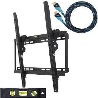 Cheetah Mounts APTMSB Flat Screen TV Wall Mount Bracket Designed for 32" 55" Plasma LED LCD TV (Actually Fits 20 55" TVs) Includes Free 10' Braided High Speed HDMI Cable With Ethernet: Electronics