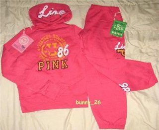 VICTORIA'S SECRET PINK HOODIE SWEAT PANTS SET SMALL NEW: Everything Else