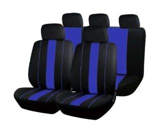 Black + Blue Car Seat Covers 9 Piece FREE Steering Wheel Belt Pad Head Rests Ship from USA : Child Safety Car Seat Accessories : Baby