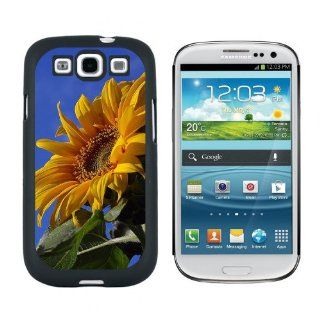Sunflower Against Blue Sky   Snap On Hard Protective Case for Samsung Galaxy S3   Black: Cell Phones & Accessories