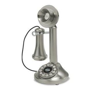 Crosley CR64 BC Candlestick Phone with Push Button Technology (Brushed Chrome) : Corded Phone : Electronics
