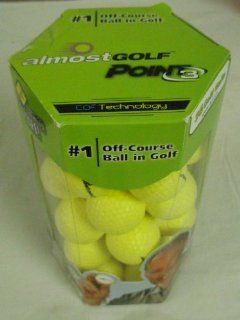 Almost Point3 36 Golf Balls (YELLOW) Restricted Flight Practice Balls NEW : Sports & Outdoors