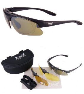 Prescription Black RX GOLF SUNGLASSES With Interchangeable Green Mirror, Polarized Anti Glare & Low Light Lenses. Also for Tennis. Suit Men, Women & Junior. UVA / UVB (UV400) Protection : Golf Accessories : Sports & Outdoors