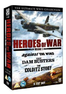 Heroes of War Vol 1 (Dambusters, The/Against The Wind/Colditz Story) [DVD]: Movies & TV