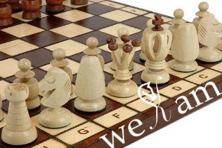 Large King's Wooden Chess Wood Hand Made: Toys & Games
