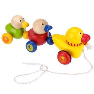 Imaginarium Pull Along Toy Wooden Duck Family : Push And Pull Baby Toys : Baby