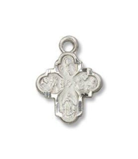 4 way Cross Crucifix Sterling Silver Medal with 18" Sterling Chain. Made in America! The Four Way Medal Most Simply Put, the 4 Way Medal Is a Medal Created Out of a Combination of Four Popular Catholic Medals. Traditionally, the Four Way Medal Is Cros