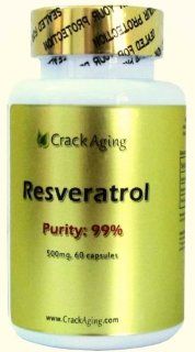 Crackaging 500mg Resveratrol, 99% purity, yes, 99% purity. Most other brands are using low purity resveratrol so they are cheap. Ask your supplier the purity of resveratrol as high purity means better absorption, better effects: Health & Personal Care