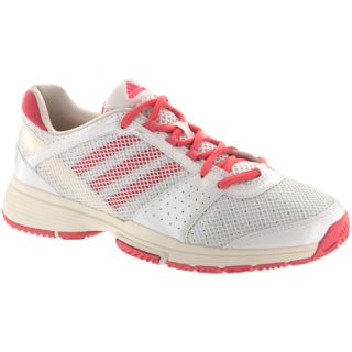 adidas Barricade Team 3: adidas Womens Tennis Shoes Core White/Poppy Pink/Frost