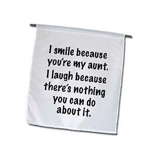 3dRose fl_112162_1 Because You're My Aunt, Family Humor Garden Flag, 12 by 18 Inch  Outdoor Flags  Patio, Lawn & Garden