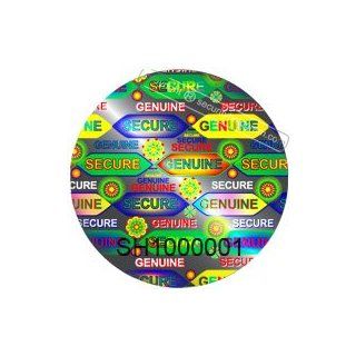 147 Seal AnythingTM Silver Circle With Tiny Serial Numbers Security Holograms .79"(20mm) 3D Protective Stickers : Office Security Products : Office Products