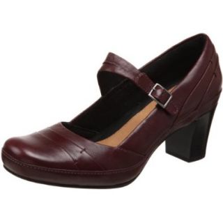 Clarks Women's Mika Jane Mary Jane Pump,Berry,7 N US: Shoes
