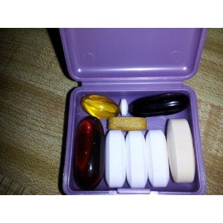 Indestructo Pill Box   6 Per Package( Assorted Colors) Health & Personal Care