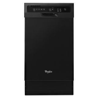 Whirlpool 57 Decibel Built in Dishwasher with Stainless Steel Tub (Black) (Common: 18 in; Actual 18 in) ENERGY STAR