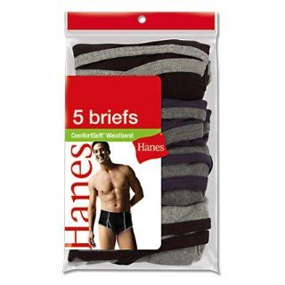 Hanes New Comfortsoft Ringer Brief 5 Pack Assorted Small: Clothing