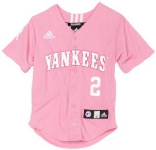 MLB Girls' New York Yankees Derek Jeter Screen Print Baseball Jersey, Pink, Small : Sports Fan Jerseys : Clothing