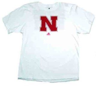 Adidas Nebraska Corn Huskers White Believe Breast Cancer T Shirt : Sports Fan T Shirts : Sports & Outdoors