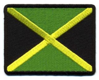 Embroidered Iron On Patch   Jamaican Flag Colors 3" Patch Apparel Accessories Clothing