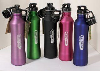 Subzero 750ml Concave Metropolitain Style Bottles with Rubberized Finish Includes Both Flip Top and Loop Lids SET of 6 Bottles in 5 Different Colors with a Ramdom 6th Bottle   That's Only $ 4.00 Per Bottle : Sports Water Bottles : Sports & Outdoors