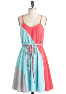 Worth a Tricolor Dress in Aquamarine  Mod Retro Vintage Dresses