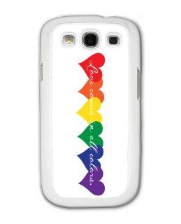 Love Comes in All Colors   LGBT Pride   Samsung Galaxy S3 Cover, Cell Phone Case   White: Cell Phones & Accessories