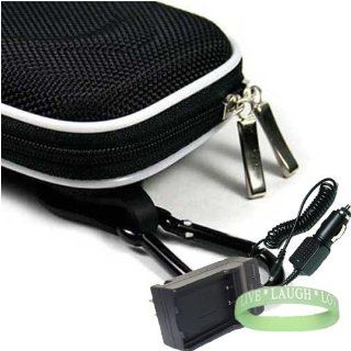 Compact Battery Charger Set and Digital Camera Carrying Case for Sony BG1 and FG1 Contains: Nylon Black Sony DSC Slim Carrying Case + Sony DSC Car Charger Adapter + Sony DSC Wall Charger + Vangoddy tm, Live*Laugh*Love wrist band!!! : Camera & Photo