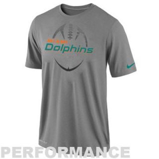 Nike Miami Dolphins Legend Football Icon Performance T Shirt   Ash