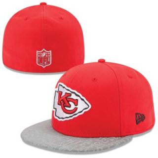 Mens New Era Red Kansas City Chiefs 2014 NFL Draft 59FIFTY Reflective Fitted Hat