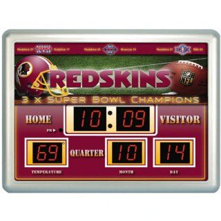 Shop NFL Washington Redskins Football Scoreboard Wall Clock with Date & Temperature at the  Home Dcor Store