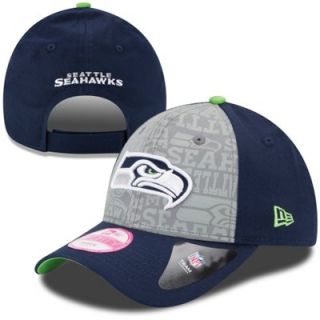 Womens New Era College Navy Seattle Seahawks 2014 NFL Draft 9FORTY Adjustable Hat
