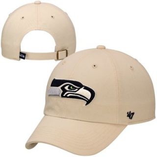 47 Brand Seattle Seahawks Ladies Cleanup Adjustable Hat   Natural