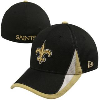 New Era New Orleans Saints Training 39THIRTY Flex Hat   Black/Old Gold