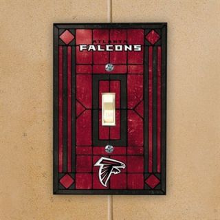 Atlanta Falcons Red Art Glass Switch Plate Cover