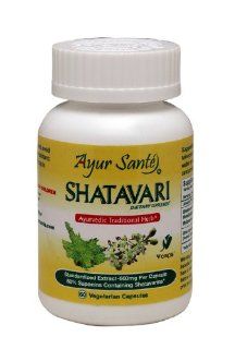 Shatavari Extract 600mg Per Cap(50% Saponins containing Shatavarins 300 mg*) 60 Veg Caps: Health & Personal Care