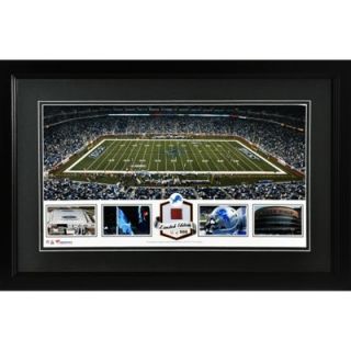 Ford Field Detroit Lions Framed Panoramic Collage with Game Used Football Limited Edition of 500