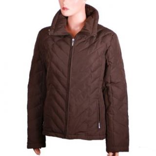 Nine West Womens Winter Quilted Down Jacket (XL, Brown/Espresso) at  Womens Clothing store