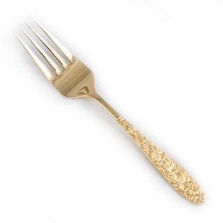 Golden Narcissus by National, Gold Electroplate Salad Fork: Health & Personal Care