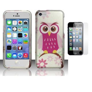 Hard Plastic Snap on Cover Fits Apple iPhone 5 5S Pink Baby Owl + Screen AT&T, Cricket, Sprint, Verizon (does NOT fit Apple iPhone or iPhone 3G/3GS or iPhone 4/4S or iPhone 5C): Cell Phones & Accessories