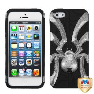 Hard Plastic Snap on Cover Fits Apple iPhone 5 5S Black Plating Matte Wrinkle/Black Spiderbite Hybrid Plus A Free LCD Screen Protector AT&T, Cricket, Sprint, Verizon (does NOT fit Apple iPhone or iPhone 3G/3GS or iPhone 4/4S or iPhone 5C): Cell Phones 