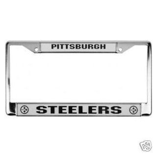 Steelers Chrome License Plate Frame FREE STEELERS DECAL: Everything Else