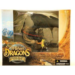 McFarlane Toys Dragons Series 1 Action Figure Deluxe Boxed Set Berserker Clan Dragon vs. Human Attacker Hard to Find!: Toys & Games
