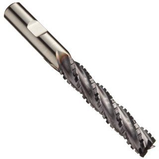 Niagara Cutter RFCB443 Cobalt Steel End Mill, Non Center Cut Rougher/Finisher, TiAlN Coated, 4 Flutes, Chamfer End, 1 1/4" Cutting Length, 1/2" Cutting Diameter: Square Nose End Mills: Industrial & Scientific