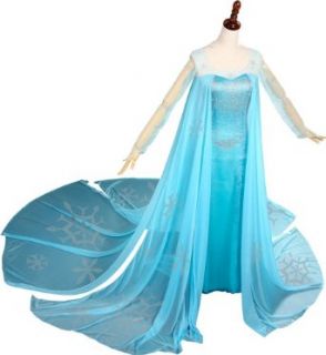 Lily Bell Frozen Cos Queen Elsa Snowflake Fancy Dress Cosplay Costume: Clothing